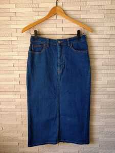 インデックス デニム タイト ロングスカート ストレッチ M