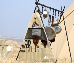 キャンプ用品 多機能 食器収納バッグ オォックスフォ一ド製 キャンプ 折り畳み式 吊り下げ 調理器具 収納 