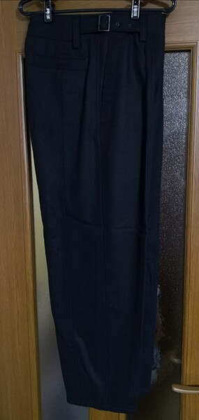 JUN ワイドパンツ W78cm ブラック 約40年前の商品 ウール90%日本製 冬用