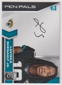 NFL LAVISKA SHENAULT JR. AUTO 2020 PANINI DONRUSS ELITE PEN PALS AUTOGRAPH SIGNATURE FOOTBALL JAGUARS シュナルト 直筆 サイン