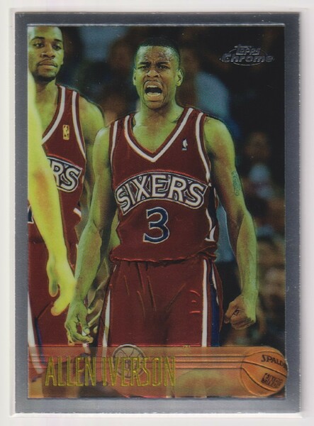 NBA ALLEN IVERSON ROOKIE CARD 1996-97 Topps Chrome No.171 BASKETBALL 76ers アレン・アイバーソン ルーキーカード トップス ホルダー入
