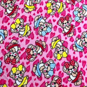 ハンドメイド ピンク豹柄ニット生地