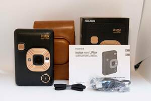 FUJIFILM インスタントカメラ チェキ instax mini INSTAX MINI LIPLAY ELEGANT BLACK