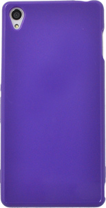 【Xperia Z3】 SO-01G / SOL26 / 401SO 共通　カラーソフトケース バックバー (パープル)■TPU素材 紫色 無地 背面側面保護■ エクスぺリア