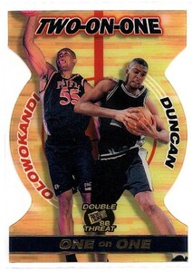 NBA 97-98 PRESSPASS ONE on ONE TWO on ONE Tim Duncan ティム・ダンカン rookie RC ルーキーカード ダイカット　新品ミント状態品