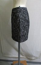 クードシャンス　日本製　織地スカート　黒白　サイズ36　COUP DE CHANCE_画像2