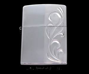 【未使用展示品】ZIPPO ライター 唐草 鏡面×つや消し