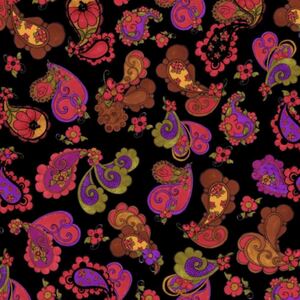 ロラライハリス Posie Paisley ブラック生地
