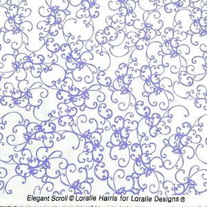 ロラライハリス Elegant Scroll ライラック生地