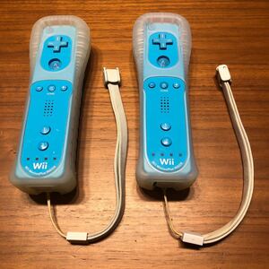 Wii WiiU用 リモコン 青 ブルー Wiiリモコンプラス　モーションプラス RVL-0036 2本セット
