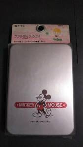 昭和レトロ 当時物 ディズニー ミッキーマウス アルミ 弁当箱 ブック型 未開封 タグ フックバージョン