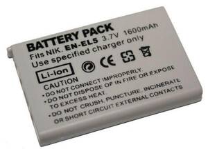◆送料無料◆ニコン EN-EL5 1400mAh バッテリー CoolPix P100 P5000 P5100 互換品