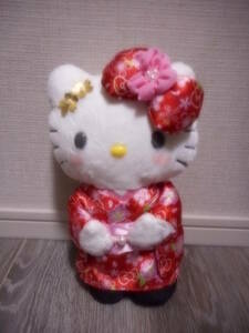 Hello Kitty ハローキティ 桜着物ぬいぐるみ 