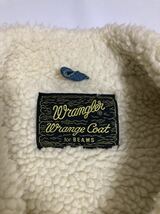  美品　Wrangler ラングラー BEAMS別注　ビームス デニム ランチコート 裏地 ボア ジャケット メンズ ブルー デニムボアジャケット Wネーム_画像7