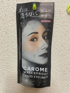 CAROME ウォータープルーフリキッドアイライナーピンクバーガンディー
