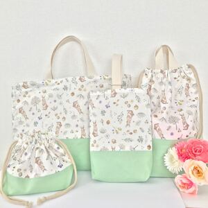 レッスンバッグ ハンドメイド 北欧 うさぎ