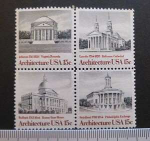 アメリカ (USA)　有名建築物切手ー２　送料無料