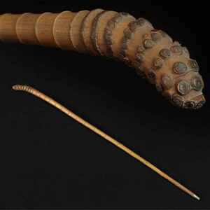 DO049 時代物 竹根拐杖 全長98.5cm・竹根杖・竹製杖・竹根手杖・竹根製ステッキ・竹拐杖・竹つえ