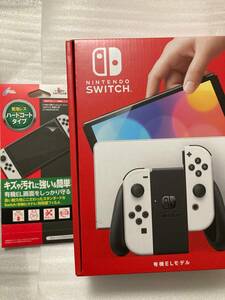 未開封・新品・送料無料・保護フィルム付/Nintendo Switch本体 有機ELモデル Joy-Con(L)/(R)ホワイト/ニンテンドースイッチ/ドックホワイト