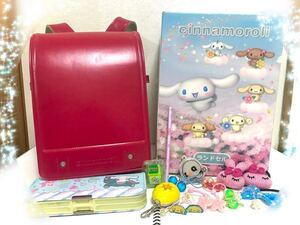 セイバン 天使のはね ビビッドピンク ランドセル 女の子 シナモロールランドセル 中古 防犯ブザー おまけ カバーは新品