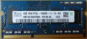 [ used ]hynix for laptop memory 4GB PC3L-12800S-11-12-B4 2022050047