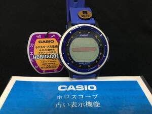 デッドストック 未使用 CASIO HOR-100W-2 ホロスコープ 占星術 ホラリー占い 占星天文暦機能 取扱説明書付き 腕時計 カシオ