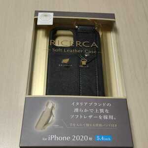 ◎ELECOM iPhone 12 mini レザー ケース RICERCA (Coronet) PM-A20APLOILBK