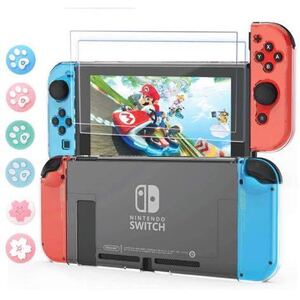 Switch カバー スイッチ Joy-ConTPUカバー セット 任天堂専用【超薄TPUカバー +極薄保護フィルム 2枚 +アナログスティックカバー 6個入り