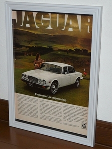 1978年 USA 70s vintage 洋書雑誌広告 額装品 Jaguar XJ6 ジャガー (A4size) / 検索用 店舗 ガレージ 看板 ディスプレイ サイン 装飾