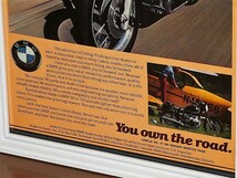 1977年 USA 70s vintage 洋書雑誌広告 額装品 BMW R100 R100/7 // 検索用 店舗 ガレージ 看板 ディスプレイ 装飾 サイン (A4size)_画像3