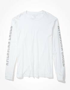 * アメリカンイーグル ロンT 長袖Ｔシャツ AE Super Soft Long-Sleeve Graphic T-Shirt XXL / White *