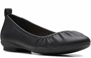  бесплатная доставка Clarks 23.5cm soft Flat черный Synth tik кожа bow лента Loafer балет спортивные туфли туфли-лодочки RRR5