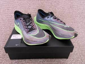 NIKE ZOOMX VAPORFLY NEXT% ブラックxグリーン 25cm