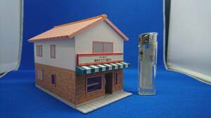 ◇オリジナル店舗建築模型08◇スケール1/87 HOゲージ　ジオラマ　雑貨　インテリア　鉄道模型
