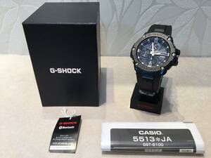 【新品】G-SHOCK Bluetoothソーラー カーボンベゼル GST-B100XB-2AJF 腕時計 スチール ブルー ブラック☆未使用