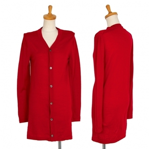  com com Comme des Garcons COMME des GARCON wool long cardigan red S [ lady's ]