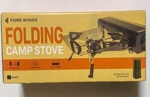 【送料無料】新品 未使用品 岩谷産業 FORE WINDS フォールディング キャンプ ストーブ ブラック FW-FS01-BK カセットコンロ