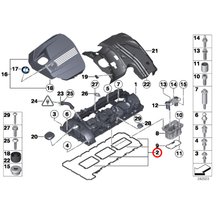 BMW F22 F23 F87 M235i M2 N55エンジン タペットカバーパッキン ヘッドカバーガスケット カムカバーガスケット 11127587804_画像2