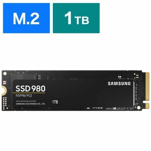 SAMSUNG　NVMe M.2 SSD 980　MZ-V8V1T0B/IT 送料無料 シーケンシャルリード最大3500MB/s、シーケンシャルライト最大3000MB/sのNVMe