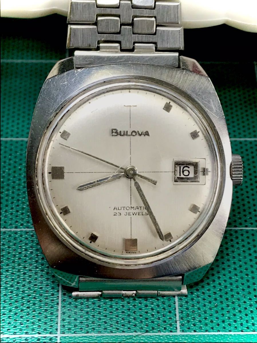 第一ネット アンティーク レトロ ゴールド ブローバアンティーク時計 メンズ 腕時計 23jewels Automatic 動作品 手巻き Bulova 美品 ブローバ Labelians Fr