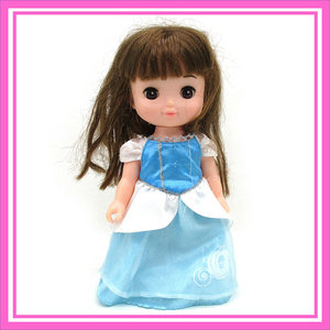 着せ替え人形 ぽぽちゃん ドレス ◆ ブルー ロングヘア ／ 1点 Used ※名前あり