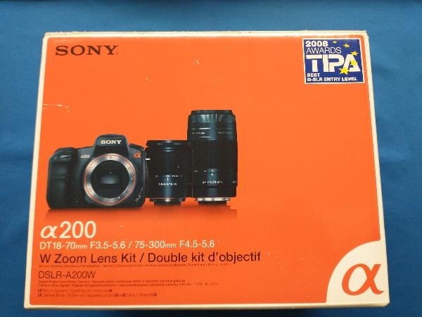 新発売の 完動品 SONY α200 ダブルレンズキット 一眼レフカメラ バック 