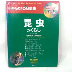 166 ★【レア中古】海野和男 高嶋清明 - 生きものROM図鑑 昆虫のくらし CD付属 初版 偕成社 ★