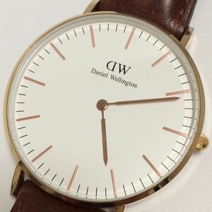 996-0263 稼働品 Daniel Wellington ダニエルウェリントン CLASSIC 腕時計 B36R2 レザーベルト 茶色