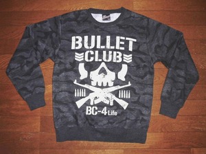 新日本プロレス NJPW BULLET CLUB バレット・クラブ スウェット トレーナ― GRY M USED 美品/邪道外道KENTA石森棚橋真壁猪木