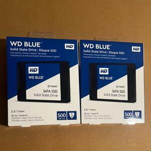Western Digital製 2.5inch SSD WD Blue 3D NAND SATA WDS500G2B0A 2個セット