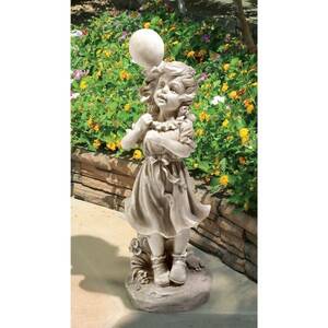 風船を持った、ジェシーの像 彫像 彫刻置物/ ガーデン 庭園 園芸 芝生 公園 新築祝い（輸入品）