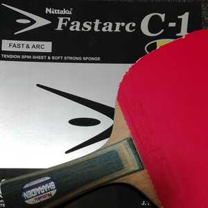 Nittaku卓球ラケットSHARAIDEN 高性能テンションラバーFastarcC－1厚 を両面２枚