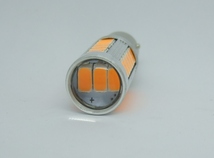 ＜LEDS02A-004＞ 33SMD LED搭載 高輝度プロジェクターLED　アンバー (オレンジ) シングル球 (BA15s) ウインカー・フォッグライト用_画像3