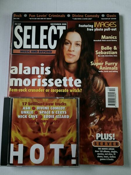 SELECT 英雑誌 セレクト1998年12 月号 送料込 CD付き アラニスモリセット Alanis Morissette